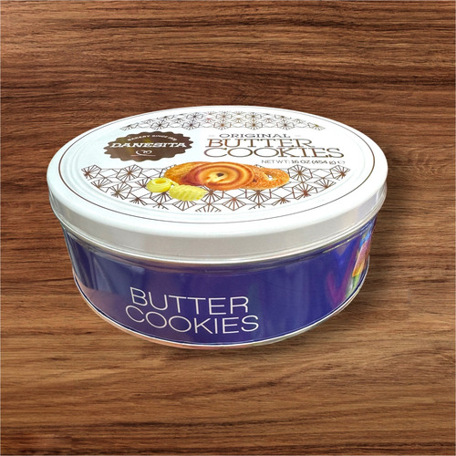 Lata Biscoito Importado Butter Cookies Danesita 454g Danish