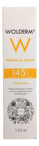 Wolderm Pantalla Solar Fps 45 Formula Organica