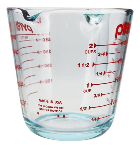 Taza De Medir De Vidrio Pyrex De 475 Ml Para Preparar Alimen