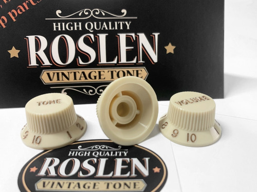 Set De Knobs Stratocaster Creme P/ Cts E Outros - Universal