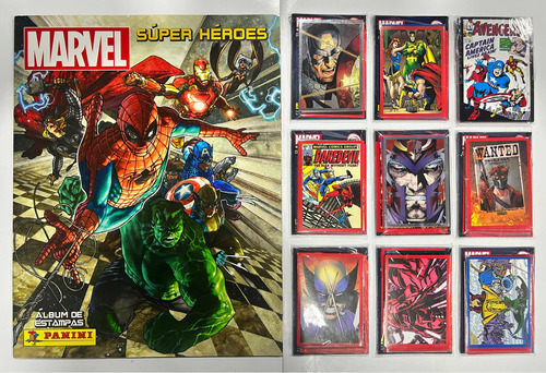 Álbum Marvel Súper Héroes + Todas Las Láminas Y Tarjetas