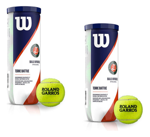 Pelotas Wilson Roland Garros X 2 Tubos / 6 Bolas - Claycourt