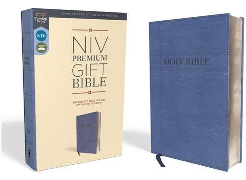 Libro Niv, Premium Gift Bible, Leathersoft, Navy, Red Let...