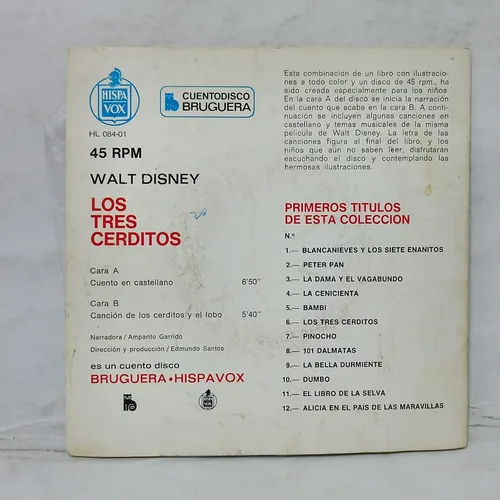 Walt Disney Los Tres Cerditos Simple Español C/tapa (Usado)