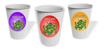 Comprar Vasos Tortugas Ninja Cumpleaños Personalizado Pack X10