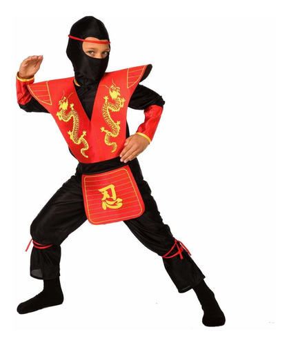 Traje De Ninja Para Niños Traje De Kung Fu Rojo Para Niños