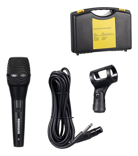 Rannsgeer Dynamic Vocal Handheld Karaoke Microfono Con Ca...