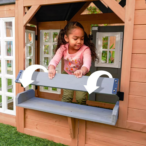 Casa Kidkraft De Juegos Atrium Playhouse Color Madera Liso