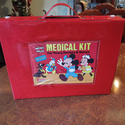 Juego Maletín Kit Estuche De Medico De Mickey Mouse Grande (Usado)
