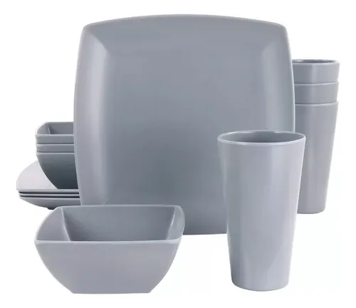 Juego de vajilla gris hotsell