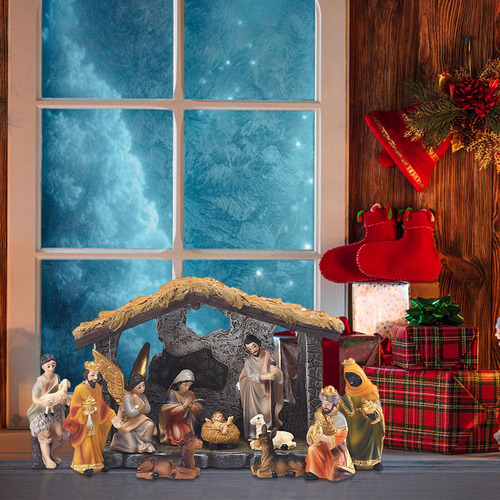 Escenas De Mesa De La Natividad 12 Unids/set De Figuritas Na