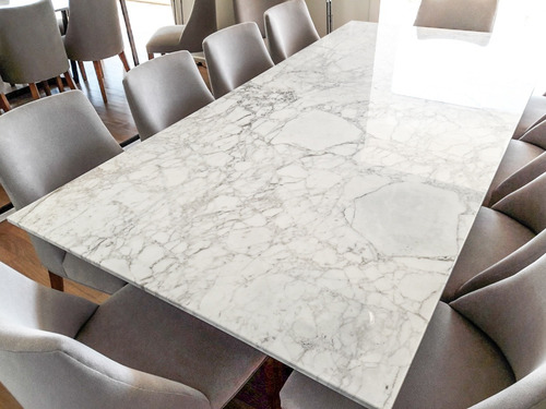 Tapa De Mesa Mármol Carrara, 1.55 X 0.80m - Forma Y Diseño