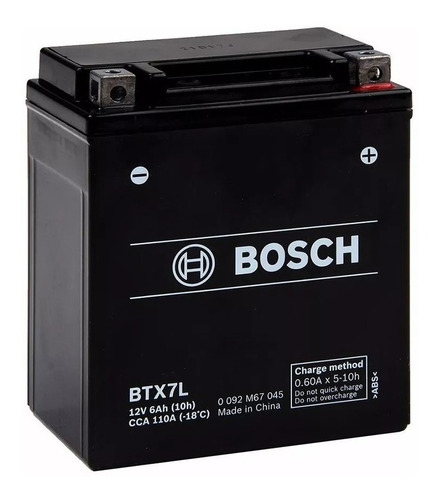 Bateria Bosch Moto  Ytx7l-bs Honda Twister Cbx 250