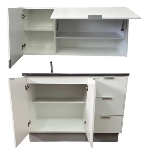 Combo 1,20mts Bajomesada + Alacena + Bacha Elle Table`s Ac