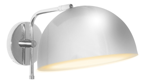 Lampara Aplique Pared Campana Movil 20cm Spot Luz Led E27 Estructura Cromo