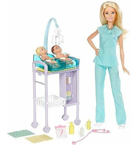 Barbie Doctora De Bebes Conjunto