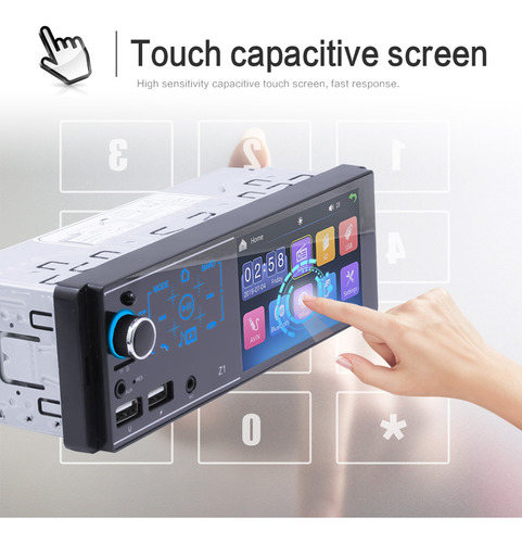 4.1 Bluetooth Car Stereo Audio Fm Aux Input Receptor Tf Usb