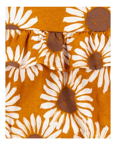 Carters Mameluco Romper 2 Piezas Niña Bebé Primavera Verano Girasol Y Flower Red 9m