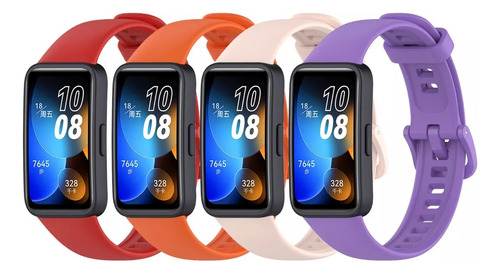 4 Correas De Reloj Para Smartwatch Huawei Band 8/9, Silicona