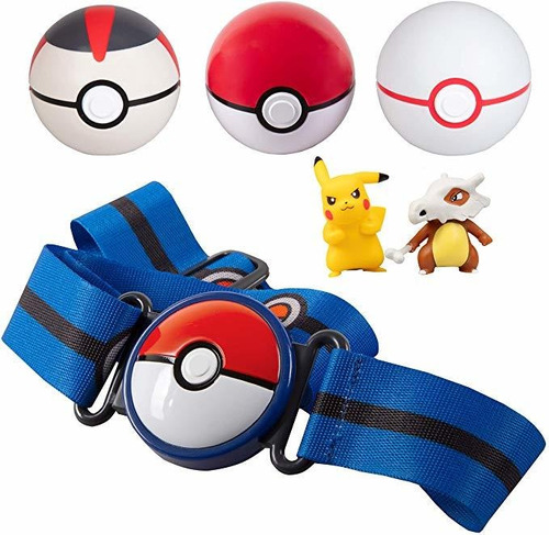 Pokémon Clip 'n' Belt Go Set Con 3 Poké Balls Y 2 Cifras - I