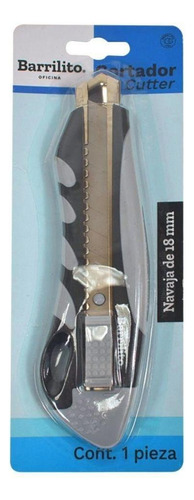 Cutter Uso Rudo Barrilito 18mm Mango De Plastico 1 Pz