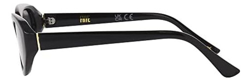 Frye Ruby Lentes De Sol Ovaladas Para Mujer, Negro, 53 Mm