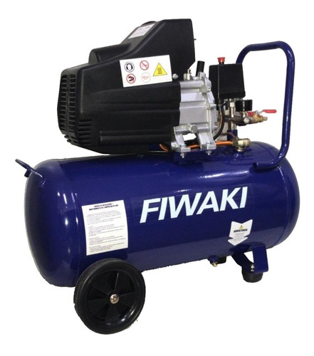 Compresor De Aire Fiwaki 50l 2 Hp Transportable + Kit 5pieza