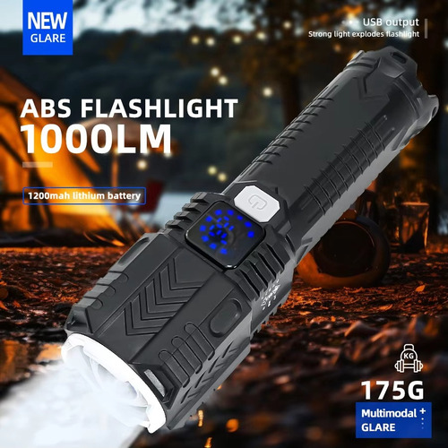Linterna Led Intensa Con Zoom Telescópico Para Acampar