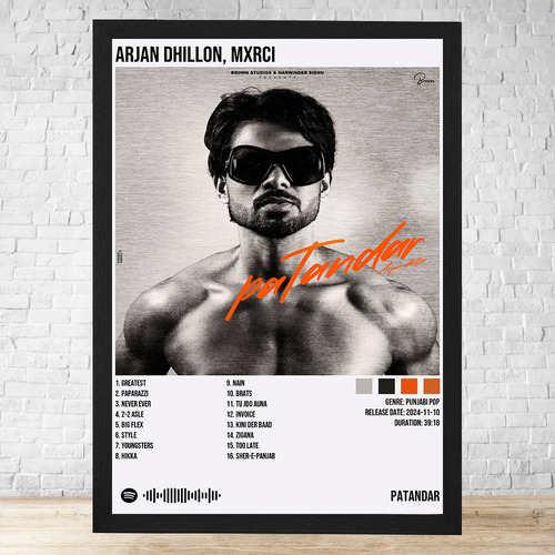 Cuadro Arjan Dhillon Mxrci Patandar 30x40 Cm C760 Negro Clasico