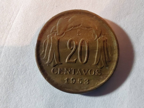 Moneda Chile 20 Centavos 1953 (x1121