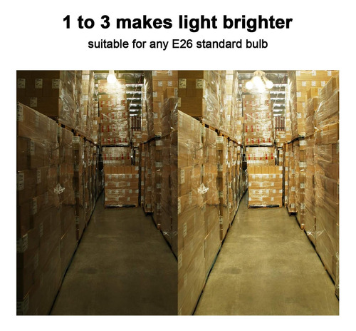Dicuno 3 En 1 E26 Adaptador De Divisor De Encendido De Luz A