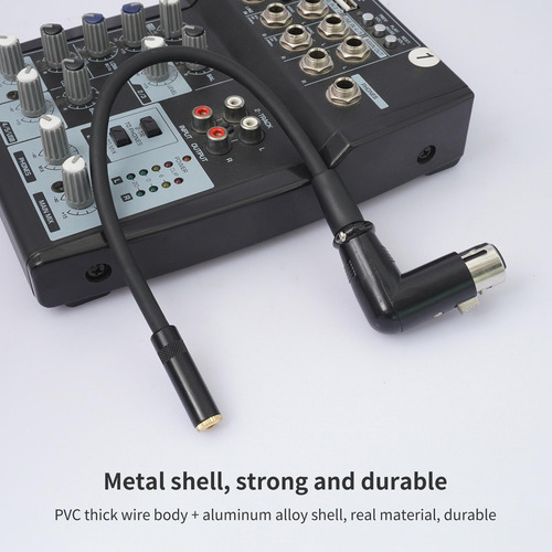 Cable De Ángulo Xlr Xlr De 90 Grados, 1 35 Trs A Xlr Macho