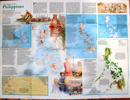 Revista National Geographic Gran Mapa Filipinas Ingles 1986 (Usado)