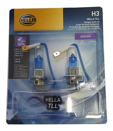 Hella Par Ampolletas H3 Ultra Blancas 12v 55w Luz 4200ºk