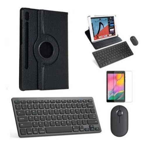 Imagem 1 de 10 de Capa Tablet S7 Fe 12.4 Kit Teclado/ Mouse/película/suporte