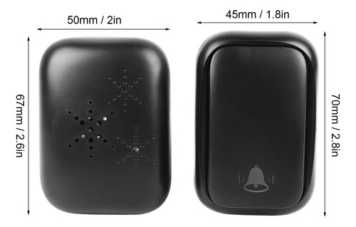 Timbre Autoalimentado, Control Remoto Inalámbrico Impermeabl