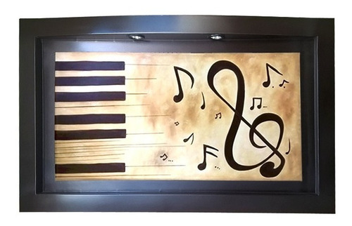 Notas Musicales Cuadro Decorativo Al Oleo F06