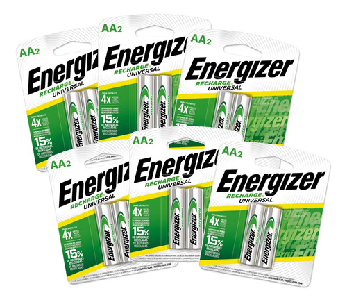 Pilas Recargables Aa Energizer Recharge 2000mah Caja 12un