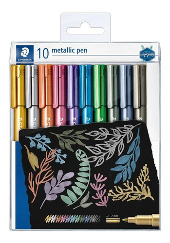 Marcador Metálico Staedtler Com 10 Cores