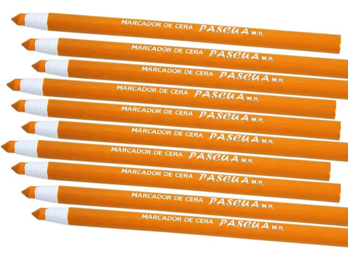 Marcador De Cera / Color Escolar Naranja Caja Con 10 Pz