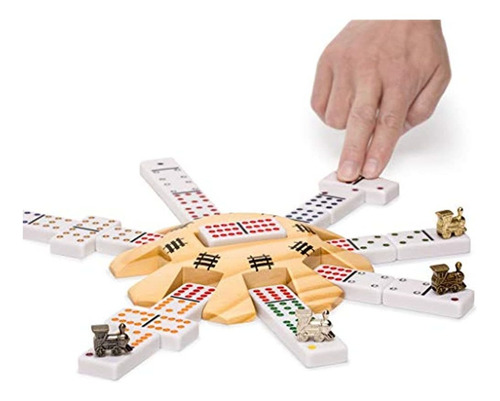 Juego De Domino De Tren Mexicano, 12 Dominos Dobles, Caja,