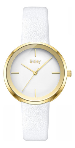 Bisley Relojes De Pulsera Para Mujer, Correa De Cuero, Reloj