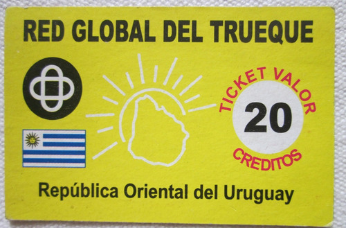 Billete Trueque Uruguay 20 Creditos Nodo Re Union De Trueque