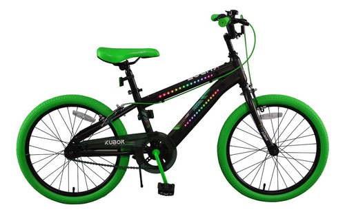 Bicicleta Para Niño De Montaña Neon Rodada 20 Kubor Color Verde Tamaño Del Cuadro 20 Luz LED