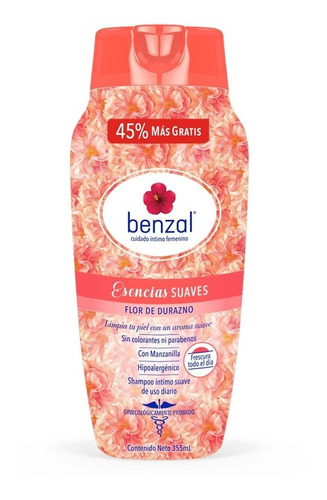 Benzal Jabón Íntimo Wash Flor De Durazno 355ml 