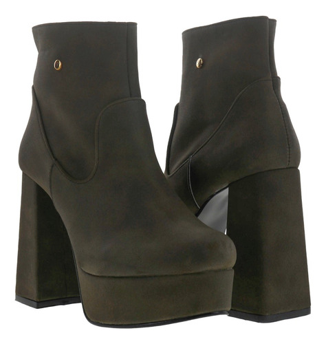 Imagen 1 de 4 de Botines Botas De Tacón Con Plataforma Mujer Dama Erez