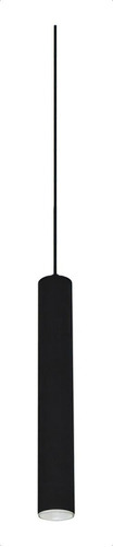 Lampara Techo Colgante Tubular Minimalista 35cm A/dicro Led Color Negro