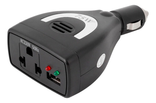 Inversor Corriente 110v Carro 12v 75w  Convertidor Usb Carga