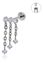 Comprar Piercing Labret  Tb1199 1,2x8 Pendient Con Piedra Titanium