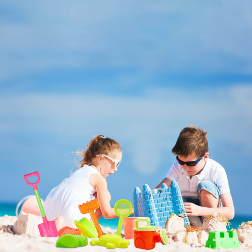 Juguetes De Playa Castillo Arena Niños Cubo Pala Moldes Rega